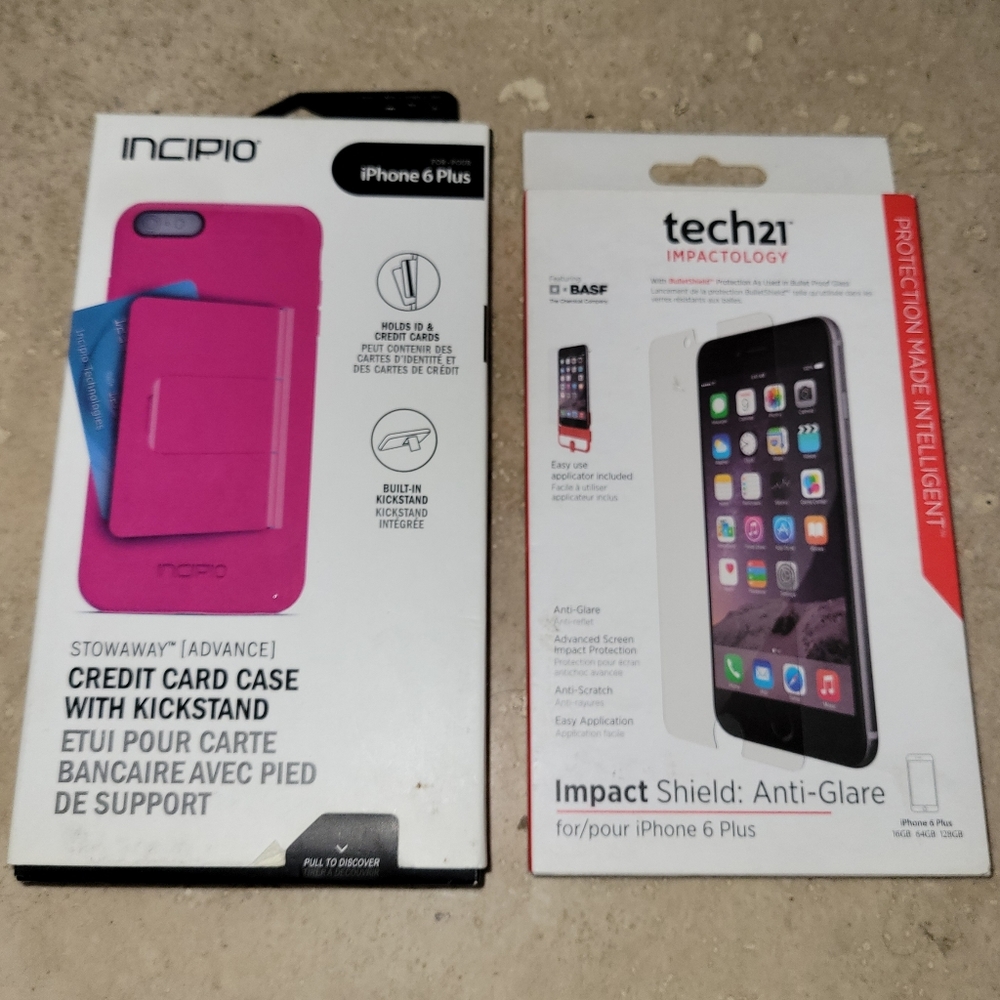 INCIPIO STOWAWAY Case & Tech21 Impact Shield Screen Protector for iPhone 6 Plus